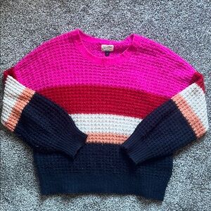 Colorful Oversized Striped Sweater